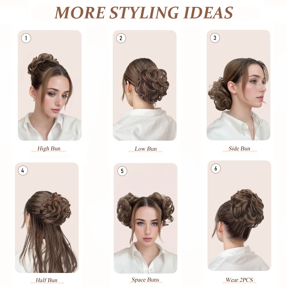 엉킨 곱슬머리 번 클로 클립 합성 헤어피스 여성 패션 우아한 헤어스타일 액세서리 모든 경우에 빠르고 쉽게 착용 가능