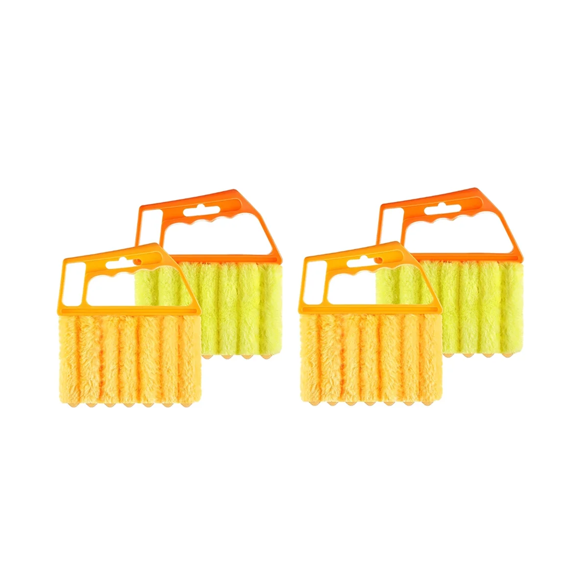 

4Pcs Handheld Blind Cleaner Shutter Curtain Brush Dust Remover for Air Conditioning/Car Vent/Fan/Shutters-Orange&Yellow
