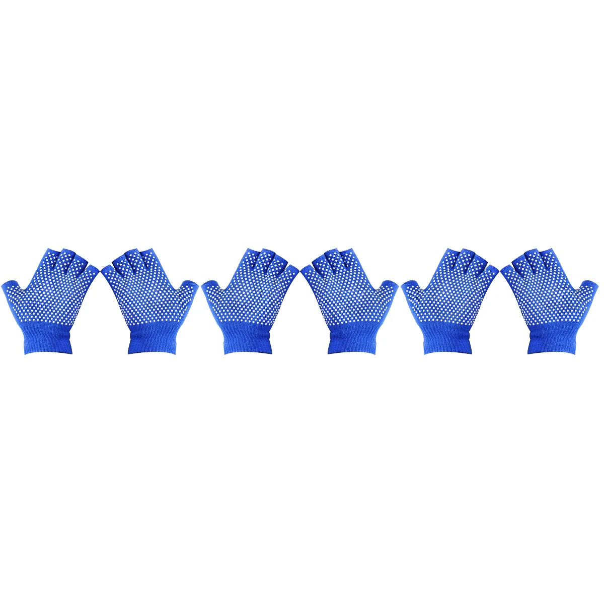 

3pcs Non-slip Workout Gloves Half Finger Cotton Gloves Machine Comfortable Knitted Gloves for Yoga Sports(Blue)