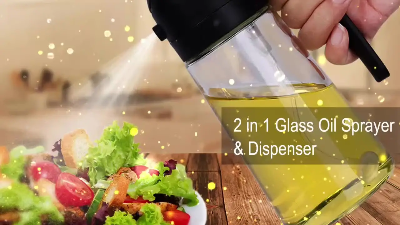 Spruzzatore Vetro 100 Ml Cucina Spruzzatore Per Olio Da Cucina In Vetro – 100ml, Senza BPA – Per Friggitrice Ad Aria, Insalate E Barbecue Spruzzino Olio D'oliva