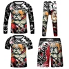 Cody Lundin Kid 4Pcs/Set MMA Jiu jitsu Rashguard T-shirt+Pant Children Bjj Gi Kickboxing Jerseys Boy Muay Thai Shorts Boxing Kit 1