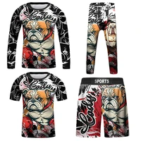 Cody Lundin Kid 4Pcs/Set MMA Jiu jitsu Rashguard T-shirt+Pant Children Bjj Gi Kickboxing Jerseys Boy Muay Thai Shorts Boxing Kit 1