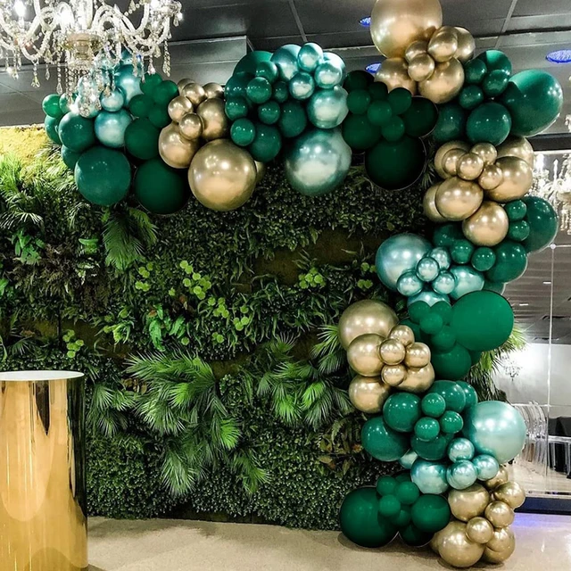 Kit de guirxiété de ballons ronds en aluminium, décoration de la jungle,  décor de fête d