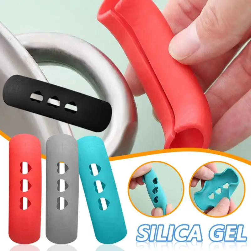 Silicone Hot Handle Holder Non Slip Rubber Pot Holders Pan Ear Clip Cast Iron Handles Grip Cover Heat Resistant silicone pan handle cover