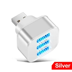 Compact 3 - Port USB Hub Extender with Integrated Charger - Versatile Electronic Accessory (3 in1 White)
