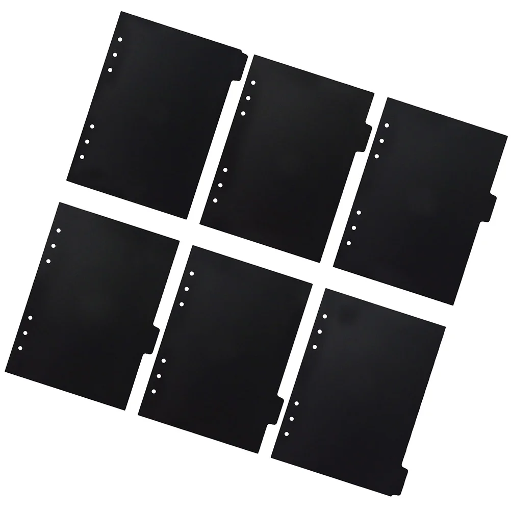 

6Pcs Binder Dividers 6 Ring Tab Dividers Plastic 6 Sheets Insertable Index Page Dividers 6 Hole Punch Dividers Letter A5