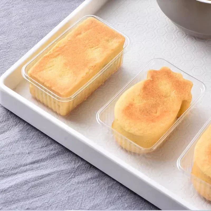 1000 Pieces Pastry Inner Tray Disposable Transparent Plastic Baking Inner Tray Dessert Mooncake Bottom Tray Food Packaging Bag 6