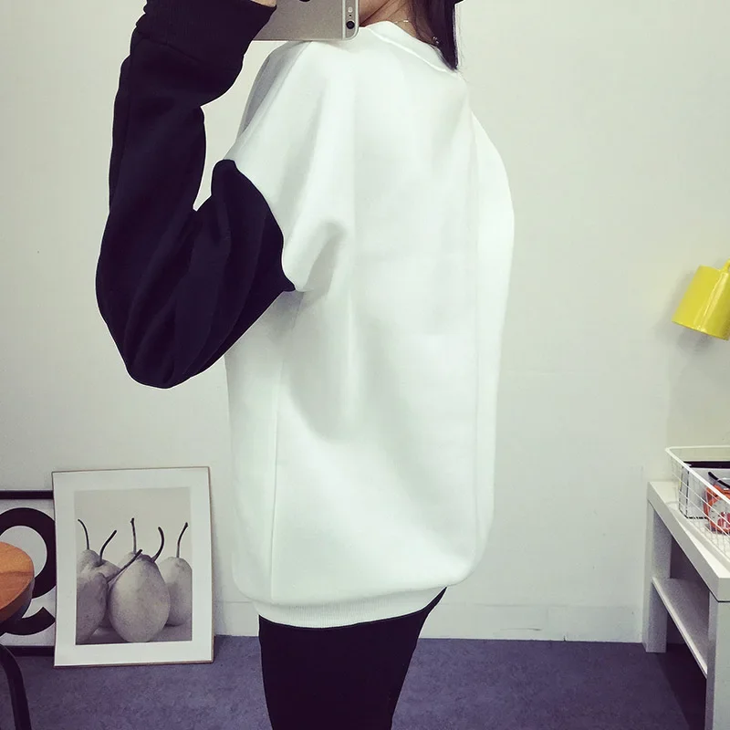 Kawaii Panda Pullovers Women Loose Plush Sweatshirts Indie Harajuku Style 2024 Spring Auutmn New Fashion Loog Sleeve Pullovers