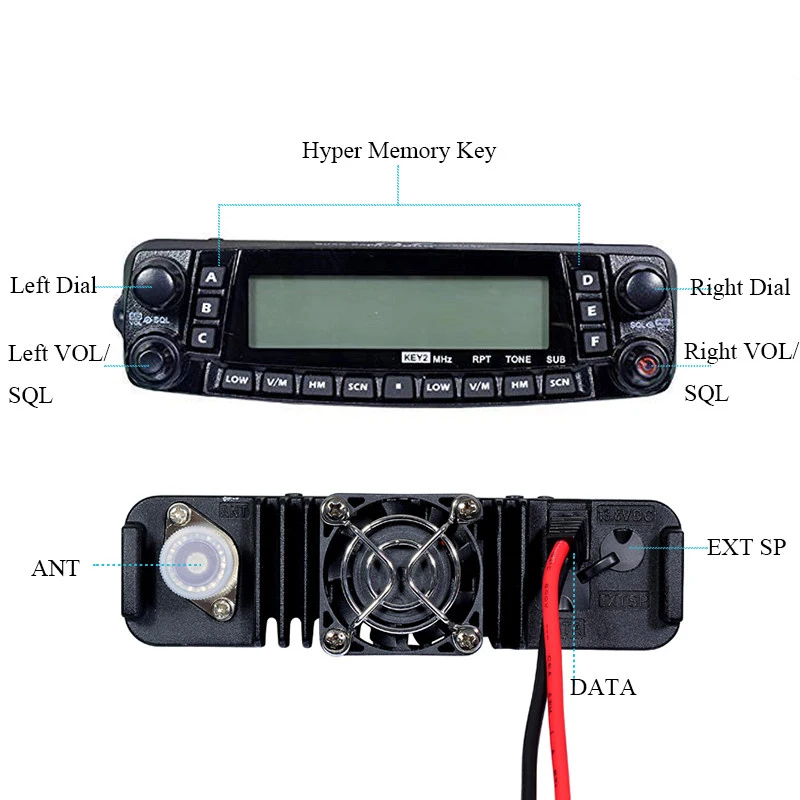 TYT TH-9800 PLUS + Accessories Mobile Radio 50w Quad Band Transceiver TH9800 Walkie Talkie Car Truck Radio Repeater Scrambler 4