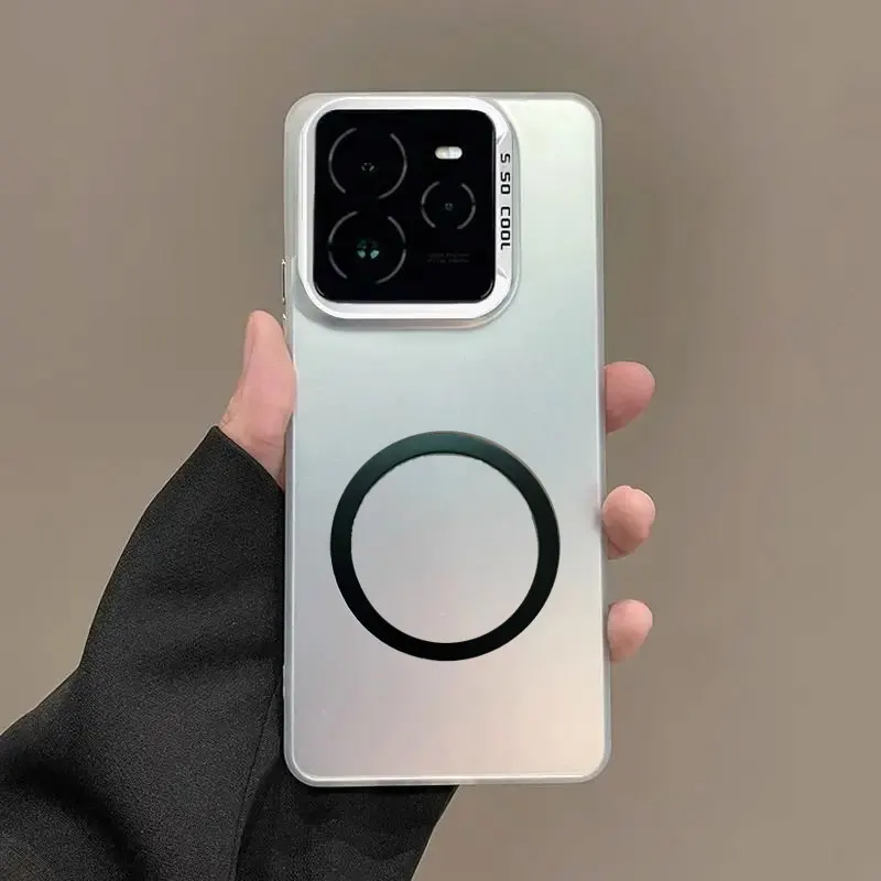 Matte Magnetic Wireless Charging Hard PC Phone Case Cover