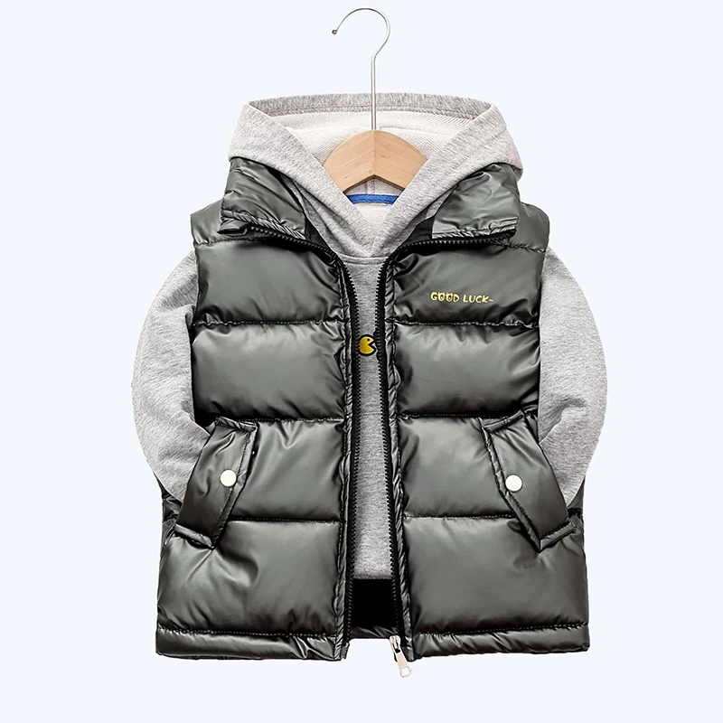 Autumn Winter Children Sleeveless Vest Coats 3-10 Years Boys Girls