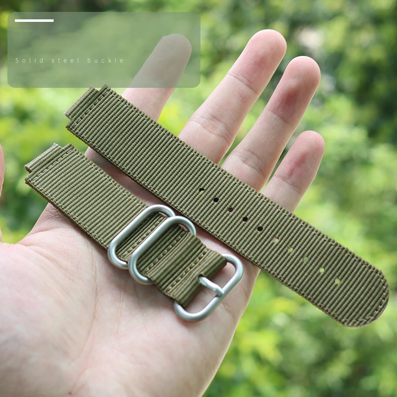 Premium Men's Nylon Watch Strap - 24x16mm, High-Quality Strap Accessory