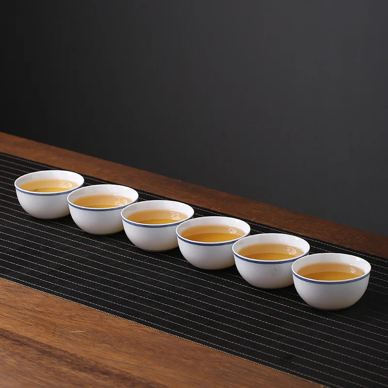 45ML/110ML Chicken Bowl Cup Blue and-white Jingdezhen Teacup Single Ceramic Handmade Daming Dehua Antique Playing Kungfu Tea Set