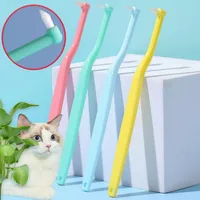 Cat Toothbrush Oral Care Pet Toothbrushes Small Heads Teeth Brush for Cats Mouth Cleaning Soft Hair Cat Toothbrush Pet Supplies 1