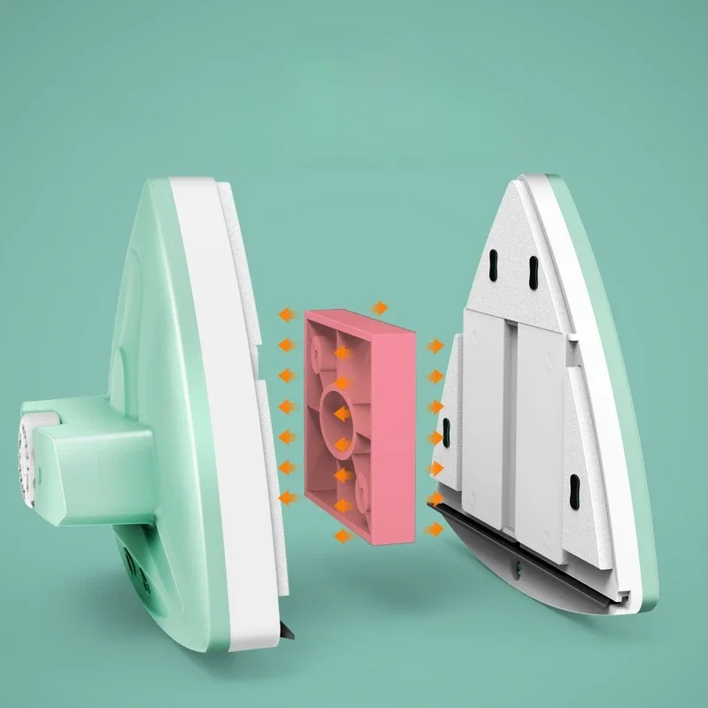 Glass cleaning tool for high-rise buildings with strong magnetic double-sided glass wiping, household cleaning tools