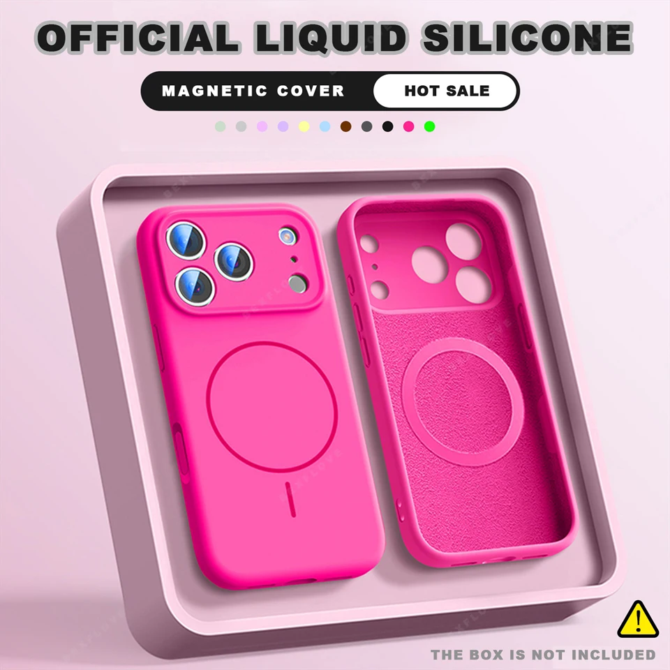 Premium Magnetic Silicone Phone Case with MagSafe Charging Protection