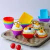 6/12PCS Silicone muffin mold Round muffin cup Heart cake baking mold Kitchen Cooking supplies Cake decorating tools 3