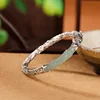 New Fashion Gold-plated Hetian Jade Compound Bracelet Beaded Beads Bamboo Bangle Bracelet for Women Girls Jewelry Gifts 1