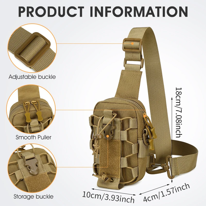 Waterproof Oxford Chest Bag for Hiking and Outdoor Activities