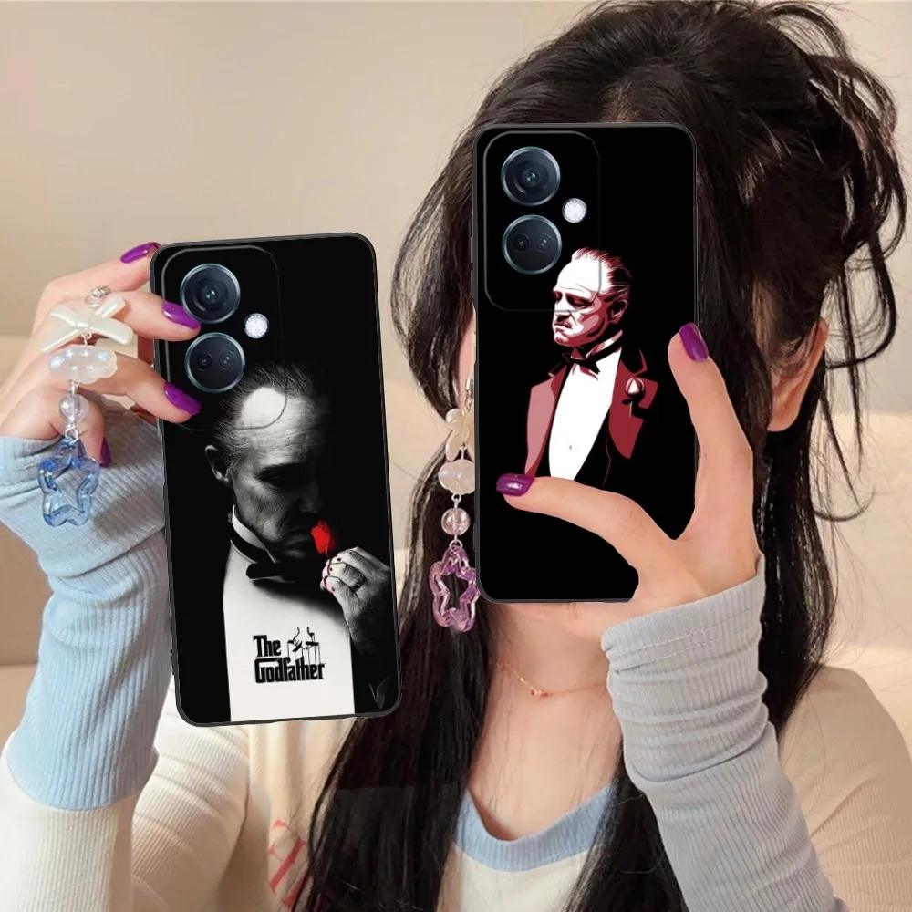 Cool Godfather Mobile Cell Phone Case For Oppo Find X5 X3 X2 A93 Reno 8 7 Pro A74 A72 A53 Black Soft Phone Cover Funda