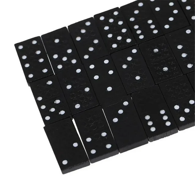 Wooden Domino Set with Storage Box Educational Board Game for Kids Family Fun 5