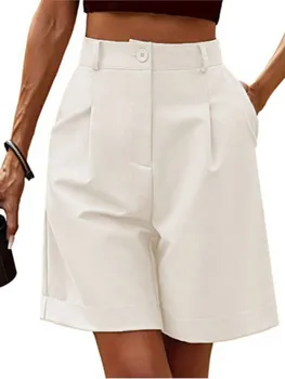 Summer Thin High-waisted Loose Slimming Straight Casual Breathable Wide-leg Five-point Pants Women's Street Trend Shorts 1