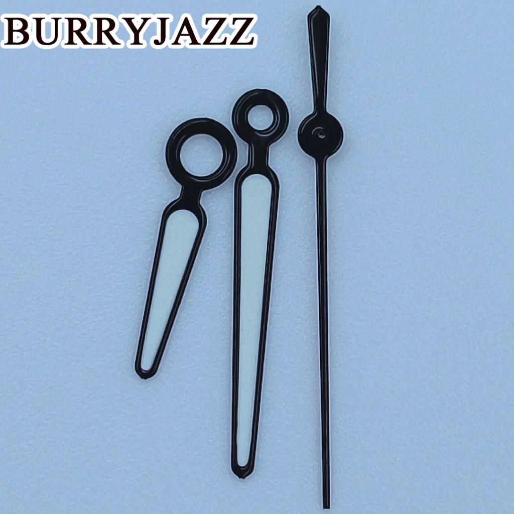 BURRYJAZZ NH35 NH36 NH38 7S26 7S36 4R35 4R36 Uhrzeiger Schwarz Silber Gold Roségold Zeiger Grün Leuchtend – Detail 3