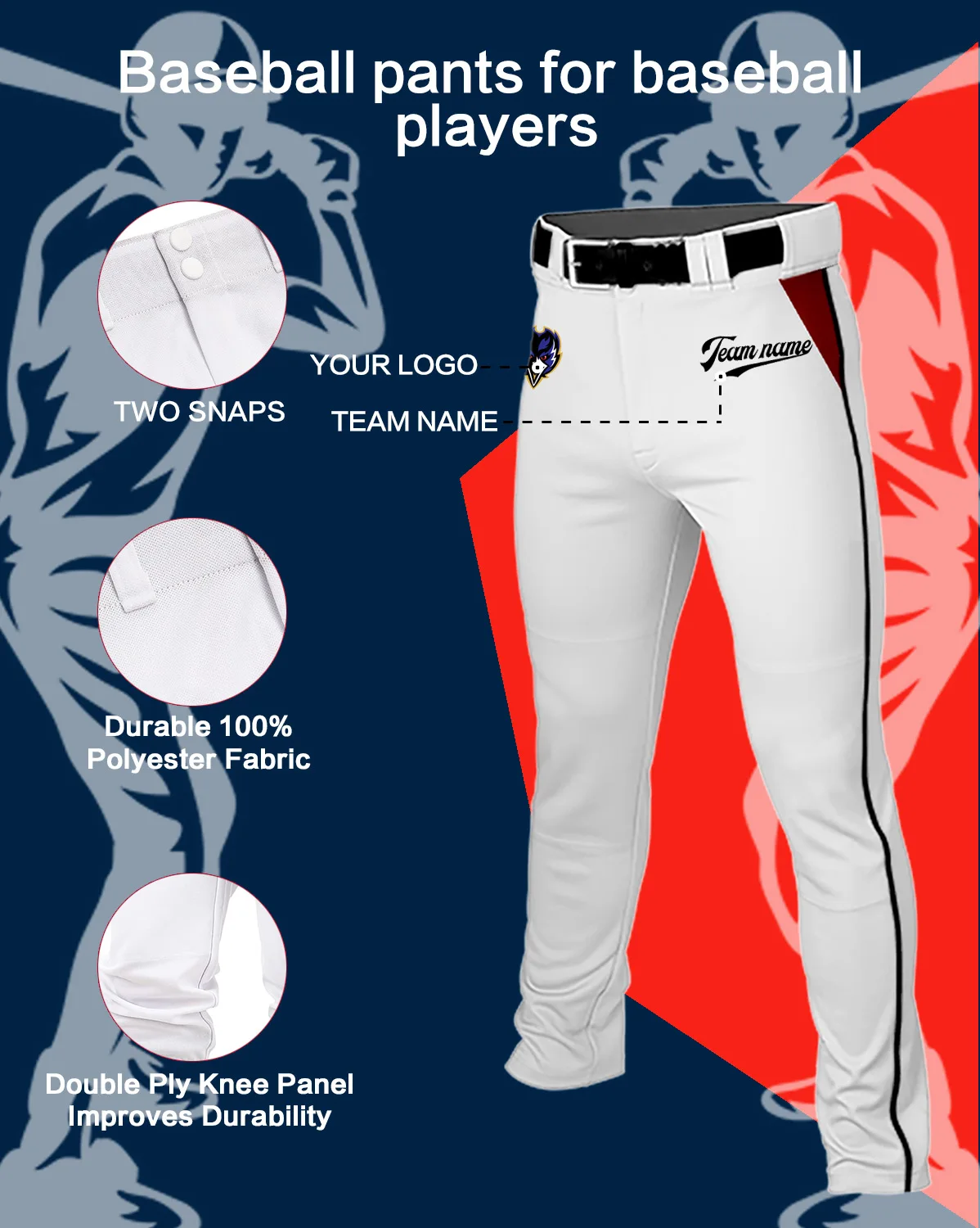 Men Youth Camouflage Cropped Baseball Game Pants Softball Training Uniform Breathable Casual Sportswear