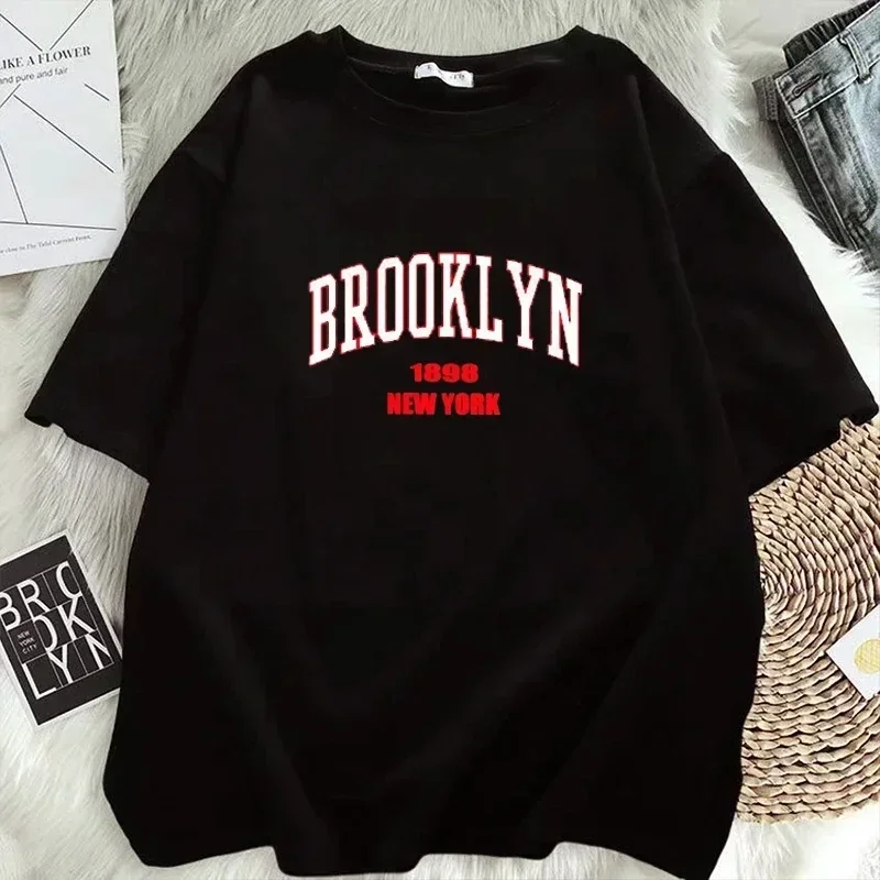 

Summer Brooklyn New York T-Shirt Men Women Short Sleeve Cotton Tshirt Hip Hop Tops Tees Women Tshirts Y2k Clothes Tees Oversize