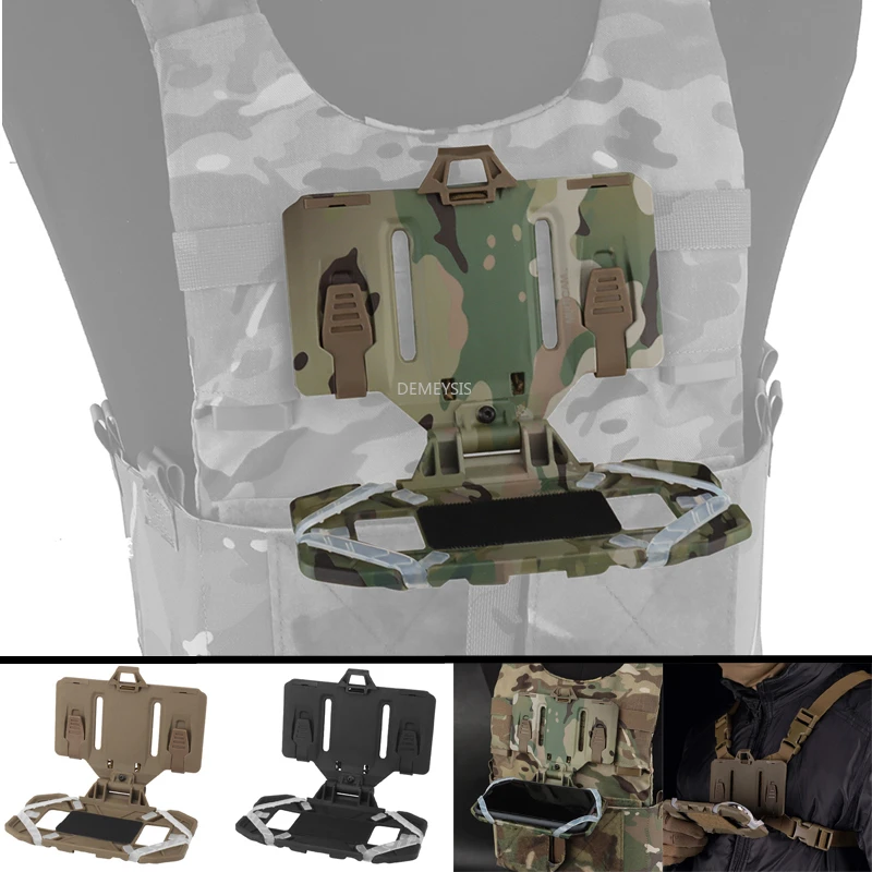 

Tactical Folded Navigation Board Military Combat Wargame CS Chest Bag Map Case Admin Panel Hunting Molle Mobile Phone Holder
