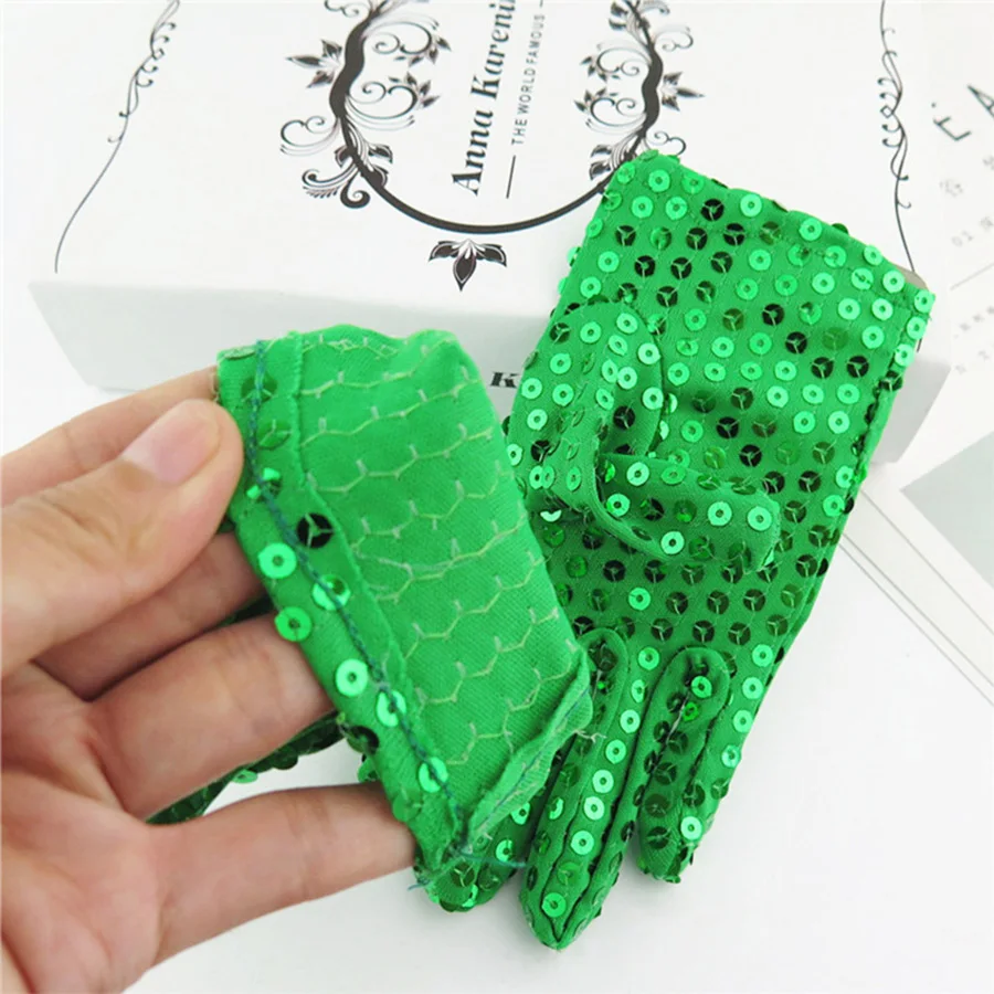1 pair of children's high elasticity sequin gloves, dance competition, dance performance, party performance, exquisite children'