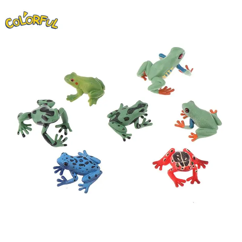 

Simulation Frog Models Animals Action Figure Miniature Wildlife Figurines Toys Gift For Children Kids Collection Figures Toys