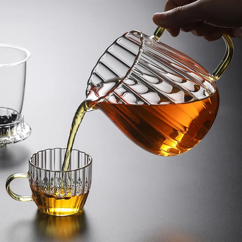 Thickened Heat-Resistant Glass Teapot, Tea Water Separation and Filtration, Tea Maker, Petal, Creative Tea Set