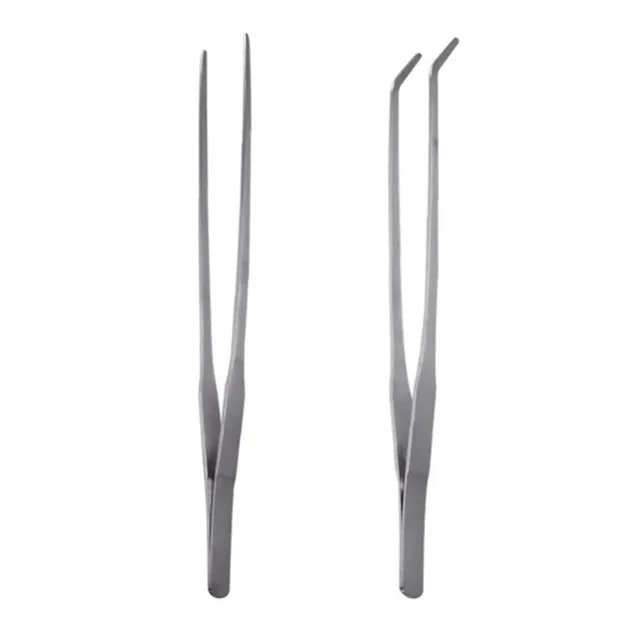 Stainless Steel Aquarium Tweezers Pliers Fish Tank Water Grass  Clip Quatic Plants Straight Elbow Clips Aquarium Cleaning Tools 3