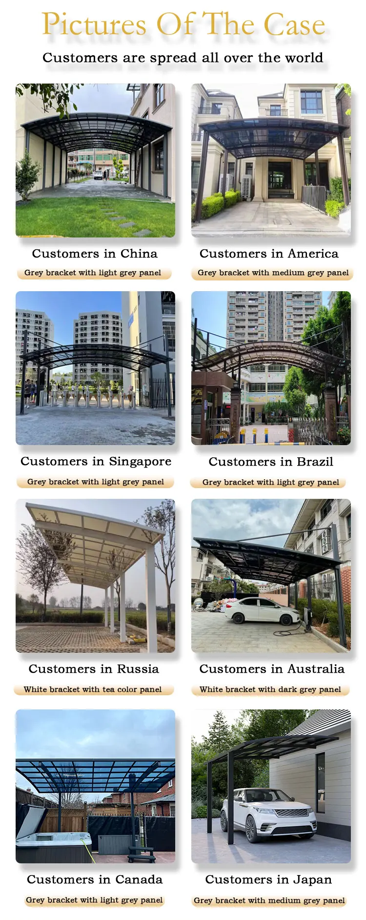 Canopy Tent Modern Custom Parking Shed Sunshade Awning Patio Pergola Aluminum Al