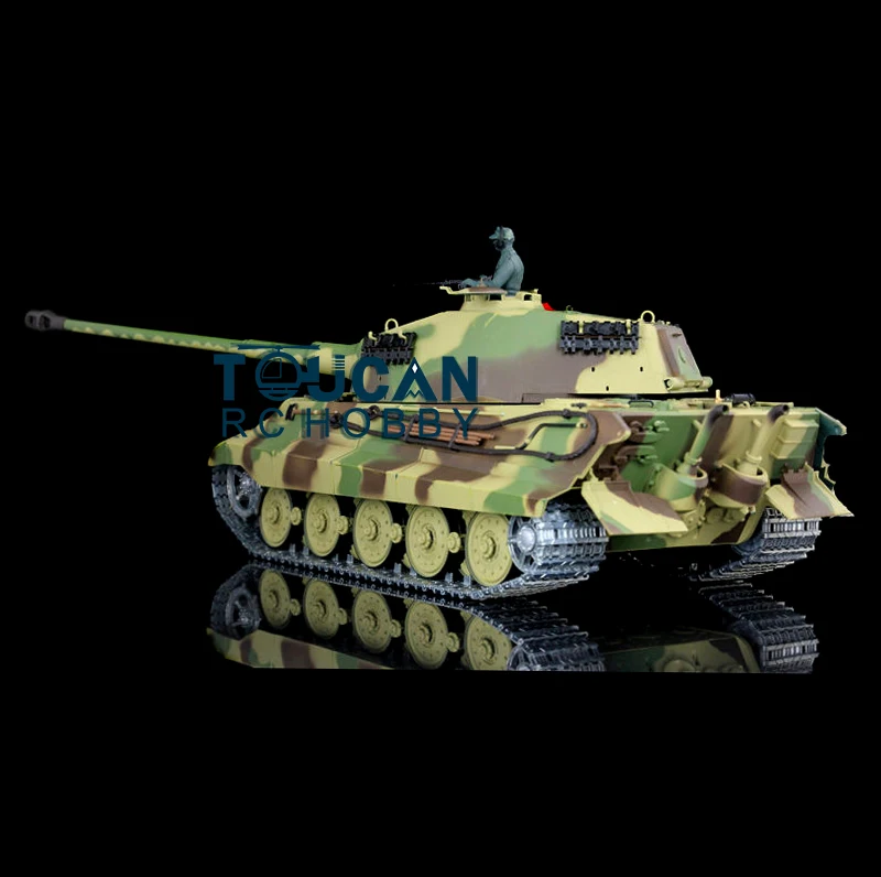 HENG LONG 1/16 7.0 Upgraded King Tiger RC Tank 3888A 360° Turret Barrel Recoil Remote Control Car For Outdoor Gifts TH17526 2
