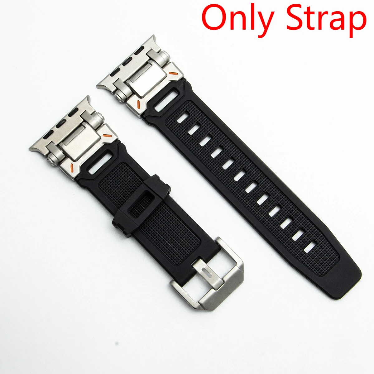 Versatile Silicone Loop Bracelet Band with Metal Cover