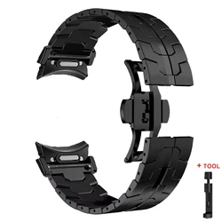 Elegant 20mm Stainless Steel Watch Strap with Quick Fit Design - Watch6 Classic 43mm (Black)