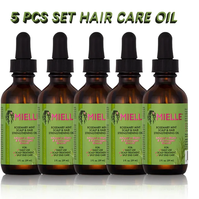 5PCS Mielle Organics Rosemary Mint Scalp & Hair Strengthening Oil