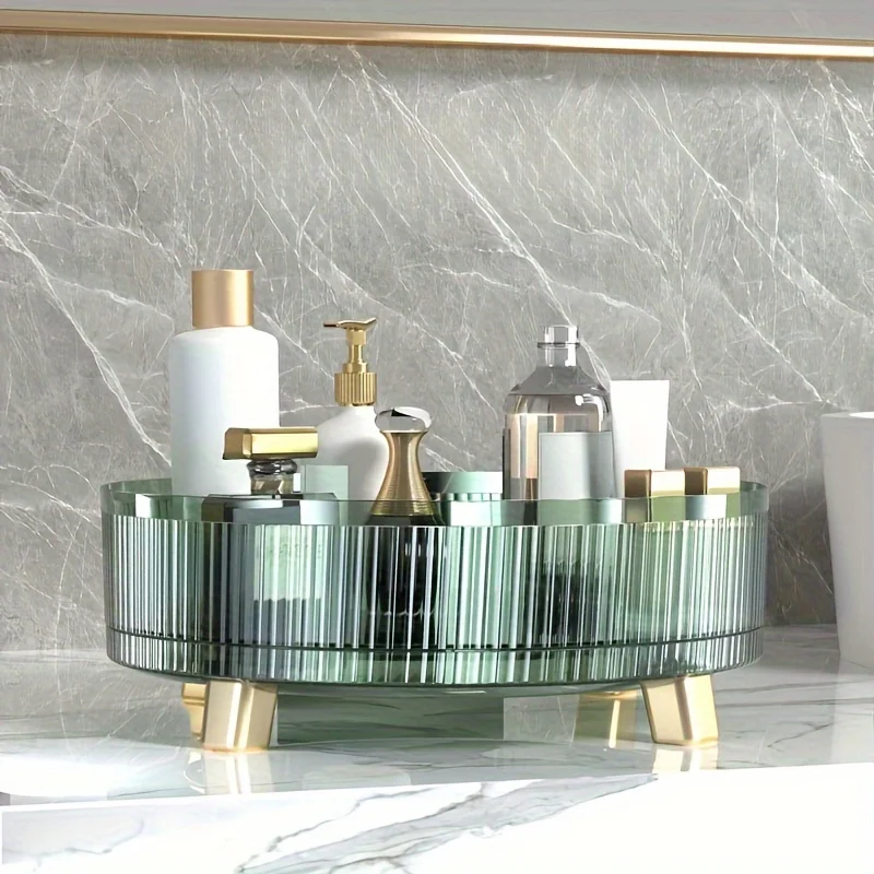 1PCS Makeup Organizer, 360 Rotating Makeup Organizer, Make Up Organizers and Storage, Large-Capacity Round Perfume Organizer, 5