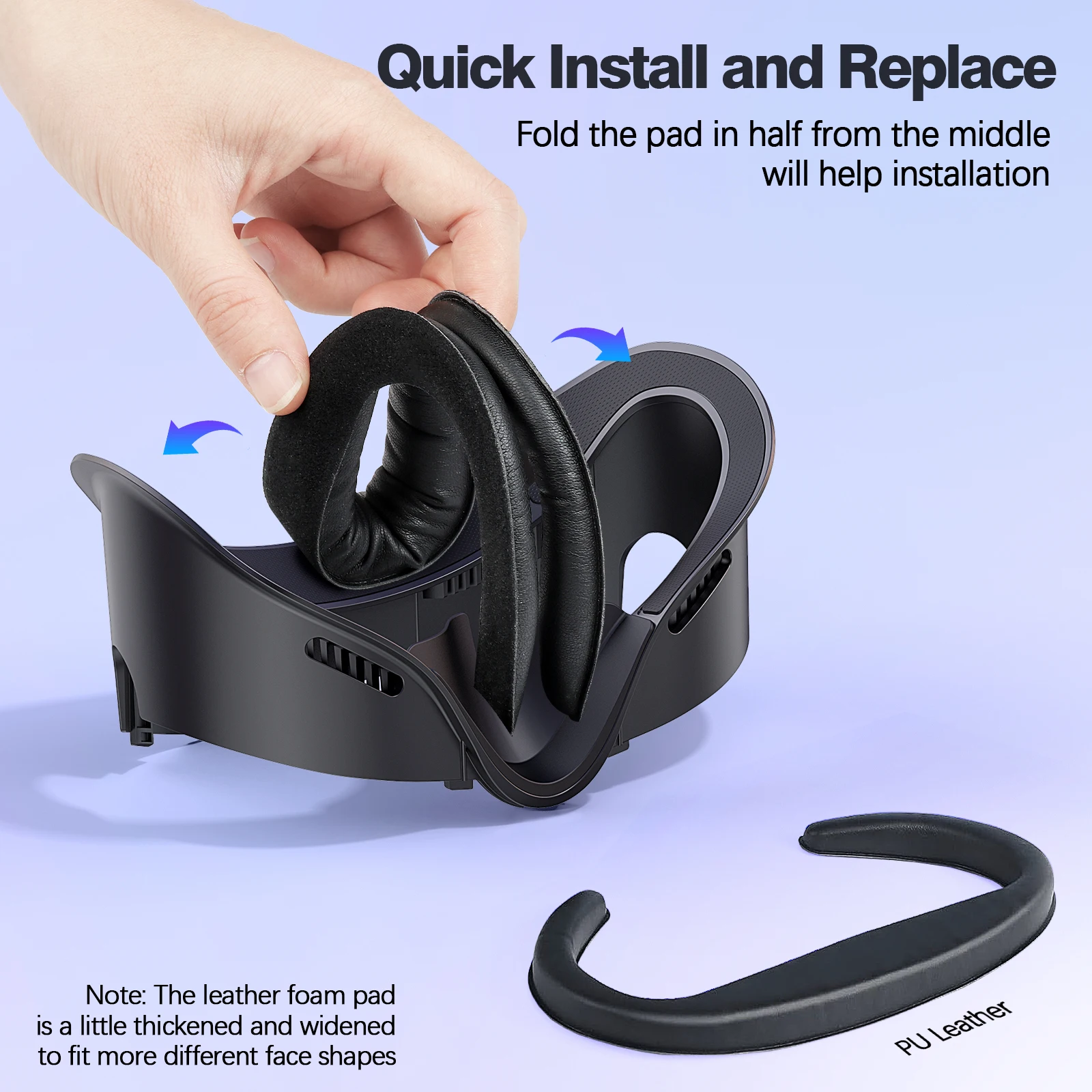 2025, Oculus Quest 3 페이스 인터페이스 및 마스크 패드, 땀 방지 PU 폼 패드 - Meta Quest 3와 호환되는 VR 액세서리