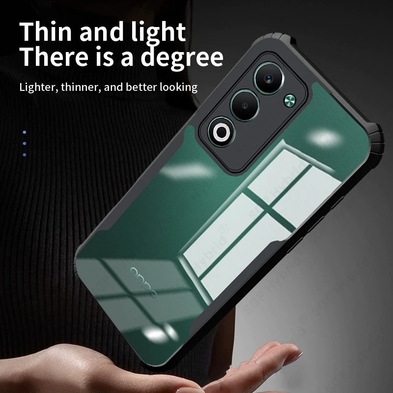 Acrylic Transparent Shockproof Back Cover with Magnetic Holder Ring