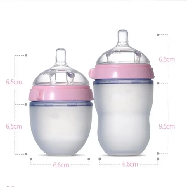 Botella de silicona completa con diseño antilactancia de 0 a 4 años, 150ml/240ml opcional - Image 3