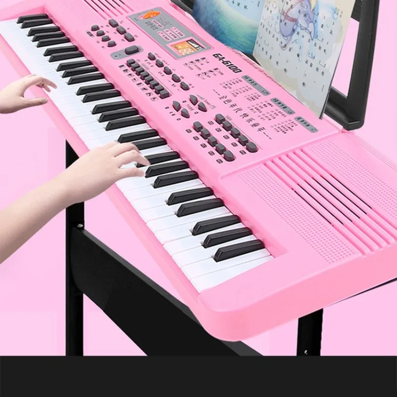 61-Key Electronic Keyboard with Microphone Multifunctional, Battery/USB Powered, Educational Musical Instrument for Beginners