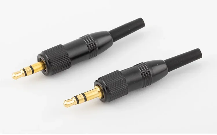퓨어라인 블랙 3.5mm 3.5mm 1/8 인치 스테레오 나사 오디오 잠금 커넥터, 젠하이저 D11 V1 P03 마이크 예비 플러그, 5 개