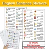 10 Sheets Family Daily Routines Sentences Stickers Situational Early Childhood Education Sticker Label for Kids Learning 1