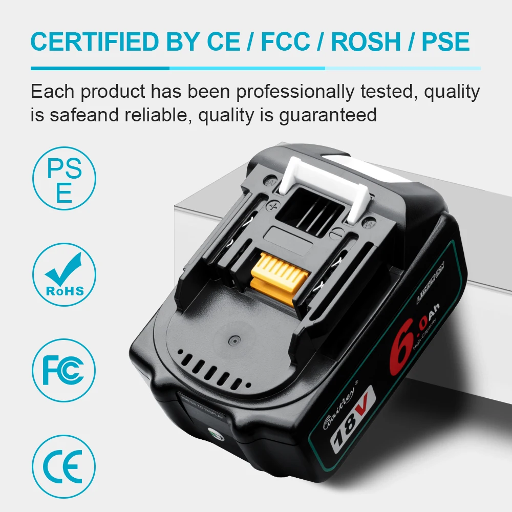 Waitley 18 V bateria do narzędzi Makita 18 v elektronarzędzia akcesoria zamienne zestaw akumulatorów ładowarka BL1860 BL1850 litowo-jonowa