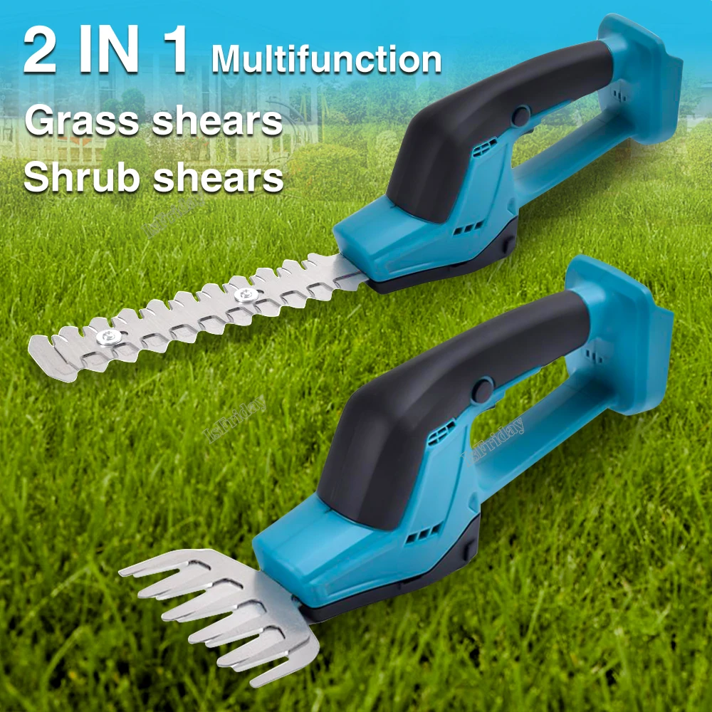 

2 In 1 Cordless Electric Hedge Trimmer Wireless Charging Pruning Lawnmower Handheld Household Shrub Weeding Mower Garden Tools