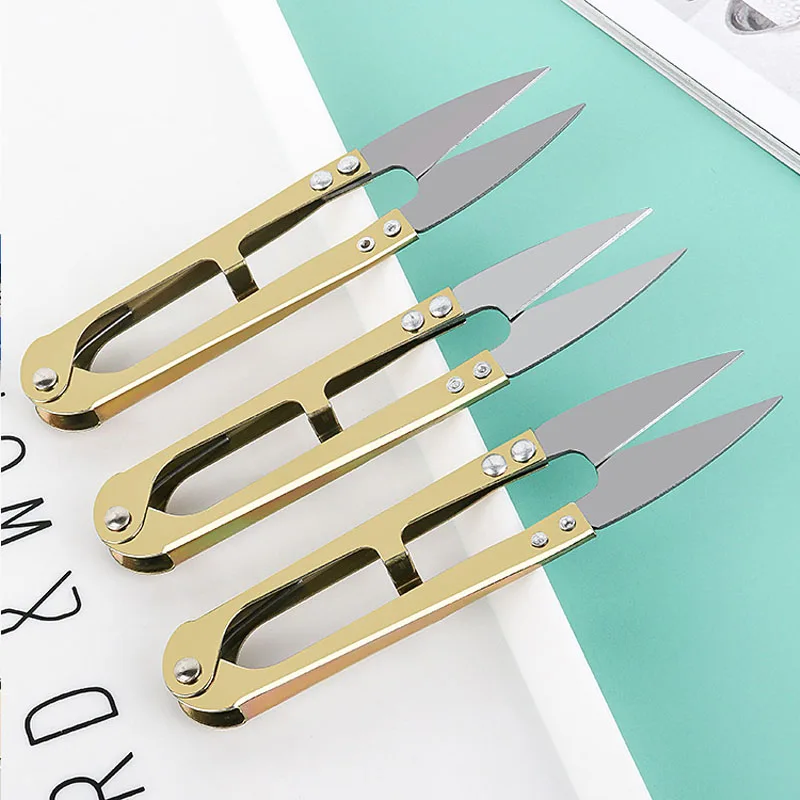 Sewing Scissors,8Pcs Yarn Thread Cutter Sewing Scissors U Shaped Small  Snips Trimming Nipper for Cross Stitch Embroidery Sewing Trimming