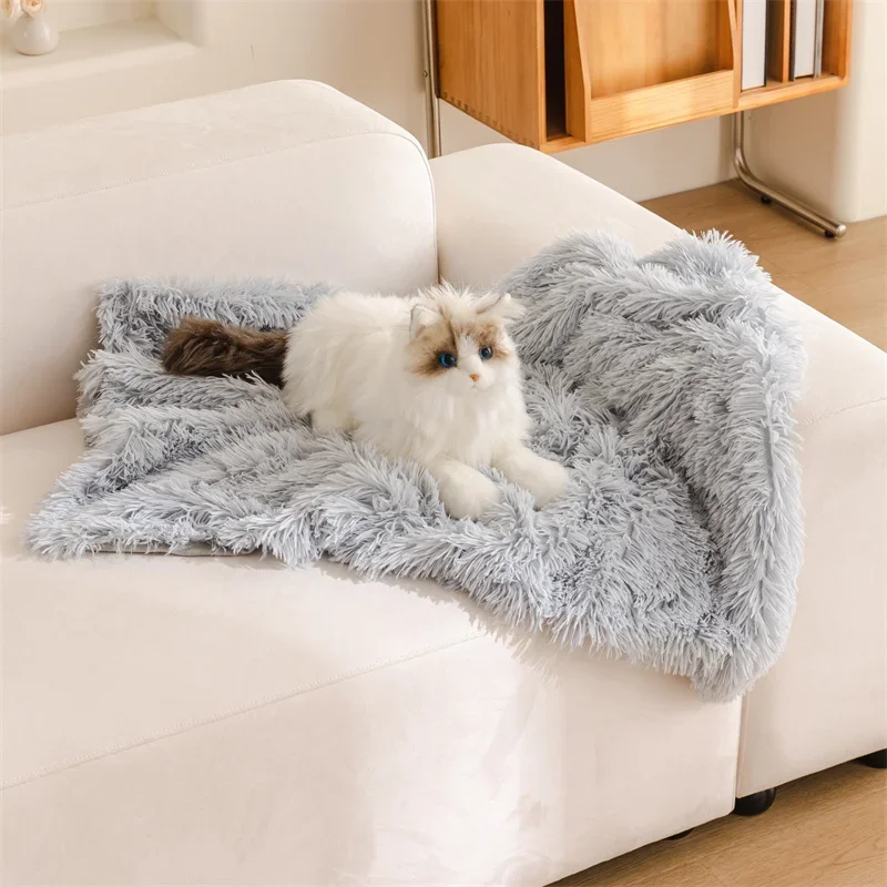 

Fluffy Pet Sleeping Mat Dog Bed Plush Cat Puppy Bed Dog Sofa Cover Lovely Mattress Cushion Small Large Dog Blanket Pet Supplies